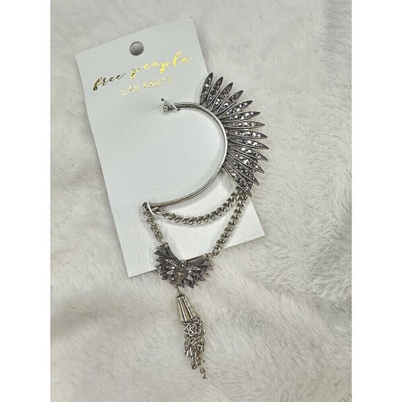 Free People Jewelry - NEW Free People Birds Of A Feather Cocktail Earring Ear Party Cuff Sparkle Retro
